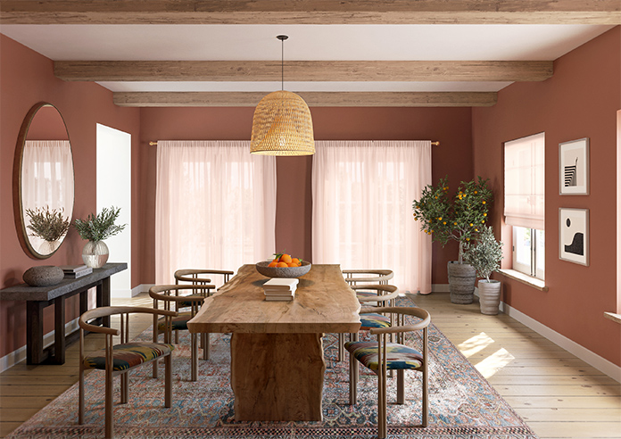 Pavia Voile, Peach Blush - Made to Measure Curtains - Image 16